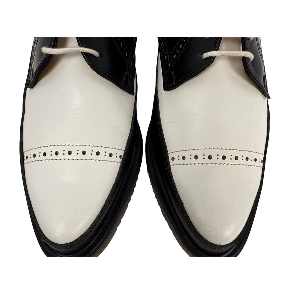 George Cox x Yohji Yamamoto Derby Shoe Womens Spectator Black White Made England - Picture 13 of 16